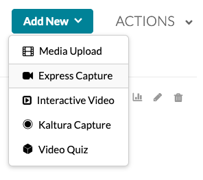 Kaltura Express Capture screenshot