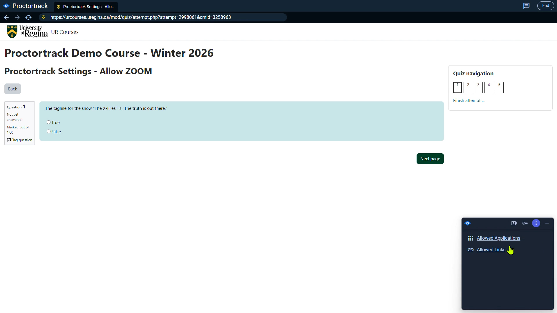 How to find the allowed links, step two