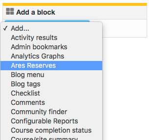 Add A Block - Ares Reserves