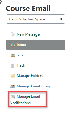 Manage Email notifications