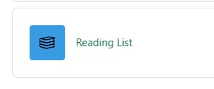 Reading List activity icon in UR Courses.